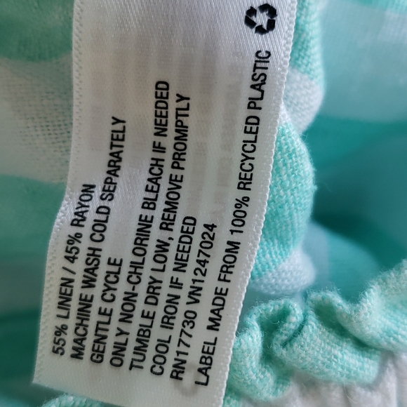 NWT Stoney Clover Lane green & white women's vertical striped shorts plus sizes - Picture 6 of 9